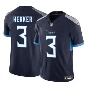 Men\'s Tennessee Titans #3 Johnny Hekker Navy 2025 F.U.S.E. Vapor Limited Football Stitched Jersey Cheap