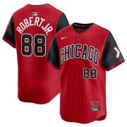 Cheap Men's Chicago White Sox #88 Luis Robert Jr. Red Black 2025 City Connect Limited Stitched Baseball Jersey