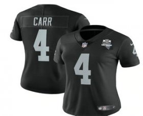 Wholesale Cheap Women\'s Las Vegas Raiders Black #4 Derek Carr 2020 Inaugural Season Vapor Untouchable Limited Stitched Jersey