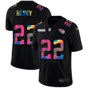 Cheap Tennessee Titans #22 Derrick Henry Men's Nike Multi-Color Black 2020 NFL Crucial Catch Vapor Untouchable Limited Jersey
