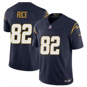 Cheap Men\'s Los Angeles Chargers #82 Brenden Rice Navy 2024 Draft F.U.S.E. Vapor Limited Football Stitched Jersey