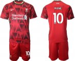 Wholesale Cheap Men 2021-2022 Club Liverpool home red 10 Nike Soccer Jersey