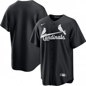 Men\'s St. Louis Cardinals Blank Black Lights Out Limited Stitched Baseball Jersey