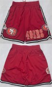 Men's San Francisco 49ers Red Shorts (Run Small) Cheap Wholesale