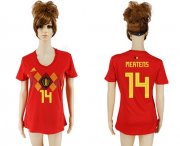 Wholesale Cheap Women's Belgium #14 Mertens Red Home Soccer Country Jersey