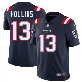 Men\'s New England Patriots #13 Mack Hollins Navy 2025 Vapor Limited Football Stitched Jersey Cheap
