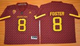 Wholesale Cheap Men's Arizona State Sun Devils #8 D.J. Foster Red Desert Ice 2015 College Football Jersey