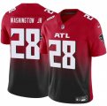 Cheap Men's Atlanta Falcons #28 Carlos Washington Jr Red Black 2024 F.U.S.E Vapor Untouchable Limited Football Stitched Jersey