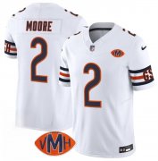 Men's Chicago Bears #2 D.J. Moore White 2025 F.U.S.E. With VMH Patch Vapor Untouchable Limited Football Stitched Jersey Cheap Wholesale