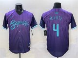 Cheap Men's Arizona Diamondbacks #4 Ketel Marte Purple 2025 City Connect Limited Stitched Baseball Jersey