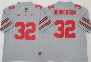 Cheap Men's Ohio State Buckeyes #32 TreVeyon Henderson Gray 2025 F.U.S.E. Limited Stitched Jersey