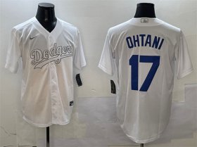 Men\'s Los Angeles Dodgers #17 Shohei Ohtani White Fashion Cool Base Stitched Baseball Jersey Cheap