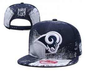 Wholesale Cheap Rams Team Logo Navy White Adjustable Hat YD