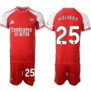Men's Arsenal F.C #25 Mohamed Elneny Red 2025 Home Soccer Jersey Suit Cheap