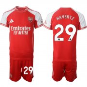Men's Arsenal F.C #29 Kai Lukas Havertz Red 2025 Home Soccer Jersey Suit Cheap