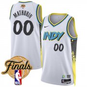 Men's Indiana Pacers #00 Bennedict Mathurin White 2024-25 City Edition Stitched Basketball Jersey Cheap