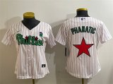 Cheap Women's Philadelphia Phillies Phanatic White Green Stitched Baseball Jersey(Run Small)
