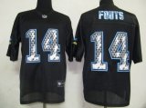 Wholesale Cheap Sideline Black United Chargers #14 Dan Fouts Black Stitched NFL Jersey