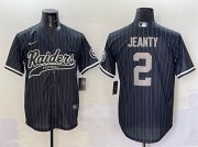 Cheap Mens Las Vegas Raiders #2 Ashton Jeanty Black Cool Base Stitched Baseball Jersey