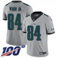 Wholesale Cheap Nike Eagles #84 Greg Ward Jr. Silver Youth Stitched NFL Limited Inverted Legend 100th Season Jersey