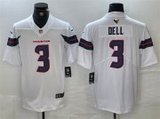 Cheap Men's Houston Texans #3 Tank Dell White Vapor Untouchable Stitched Football Jersey