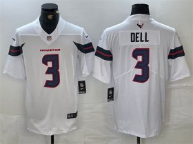 Cheap Men\'s Houston Texans #3 Tank Dell White Vapor Untouchable Stitched Football Jersey