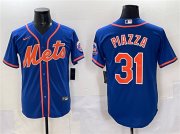 Men's New York Mets #31 Mike Piazza Blue Cool Base Stitched Baseball Jersey Cheap Wholesale
