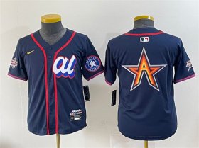 Cheap Youth American League Houston Astros Team Big Logo Navy 2025 All-Star Edition Limited Stitched Baseball Jersey