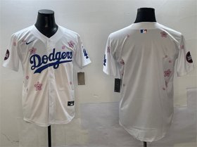 Men\'s Los Angeles Dodgers Blank White 2025 Tokyo Series Limited Stitched Baseball Jersey Cheap