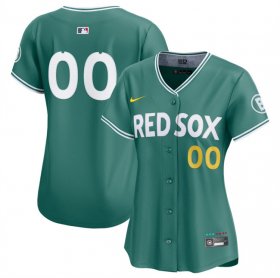 Women\'s Boston Red Sox ACTIVE PLAYER Custom Green 2025 City Connect Limited Stitched Baseball Jersey(Run Small) Cheap