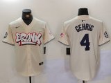 Cheap Men's New York Yankees #4 Lou Gehrig Cream Limited Stitched Baseball Jersey