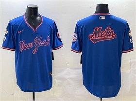 Men\'s New York Mets Team Big Logo Royal 2025 Spring Training Stitched Baseball Jersey Cheap