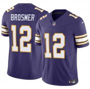 Men's Minnesota Vikings #12 Max Brosmer Purple 2025 F.U.S.E. Throwback Vapor Untouchable Limited Football Stitched Jersey Cheap Wholesale