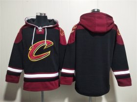 Men\'s Cleveland Cavaliers Blank Black Red Ageless Must-Have Lace-Up Pullover Hoodie Cheap
