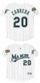 Men's Miami Marlins #20 Miguel Cabrera White 2003 Throwback Stitched Baseball Jersey Cheap Wholesale