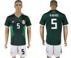 Wholesale Cheap Mexico #5 A.Reyes Green Home Soccer Country Jersey