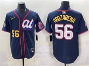Men's American League #56 Randy Arozarena Navy 2025 All-Star Edition Limited Stitched Baseball Jersey Cheap Wholesale