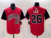 Cheap Men's Chicago White Sox #26 Korey Lee Red Black 2025 City Connect Limited Stitched Baseball Jersey