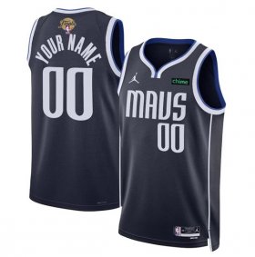 Cheap Men\'s Dallas Mavericks Active Player Custom Navy 2024 Finals Statement Edition Stitched Basketball Jersey