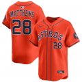 Cheap Men's Houston Astros #28 Brice Matthews Orange 2025 Alternate Limited Stitched Baseball Jersey