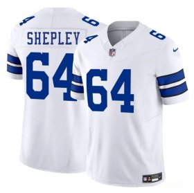 Men\'s Dallas Cowboys #64 Dakoda Shepleyss White 2025 F.U.S.E. Vapor Untouchable Limited Football Stitched Jersey Cheap