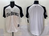 Cheap Men's New York Yankees Blank White Black 'Gothic Legacy Edition' Vapor Premier Limited Stitched Baseball Jersey