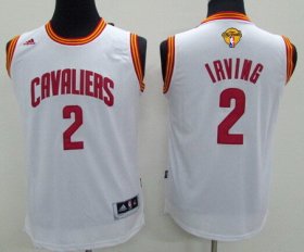 Wholesale Cheap Men\'s Cleveland Cavaliers #2 Kyrie Irving White 2017 The NBA Finals Patch Jersey