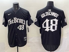 Men\'s New York Yankees #48 Paul Goldschmidt Black \'Gothic Legacy Edition\' Vapor Premier Limited Stitched Baseball Jersey Cheap Wholesale