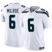 Cheap Men's Seattle Seahawks #6 Jalen Milroe White 2025 F.U.S.E. Vapor Limited Football Stitched Jersey