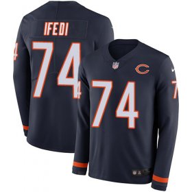 Wholesale Cheap Nike Bears #74 Germain Ifedi Navy Blue Team Color Men\'s Stitched NFL Limited Therma Long Sleeve Jersey