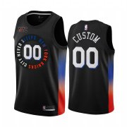 Cheap Men's Nike Knicks Custom Personalized Black NBA Swingman 2020-21 City Edition Jersey