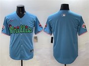 Cheap Men's Philadelphia Phillies Blank Light Blue Phanatic Limited Stitched Jersey