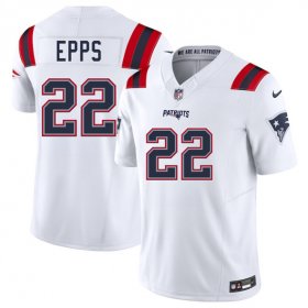 Men\'s New England Patriots #22 Marcus Epps White 2025 F.U.S.E. Vapor Limited Football Stitched Jersey Cheap