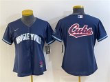 Women's Chicago Cubs Team Big Logo Navy City Connect Stitched Jersey Cheap